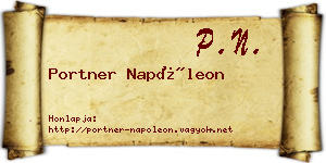 Portner Napóleon névjegykártya